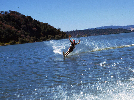 Mom doing what she really liked - on her ski. 