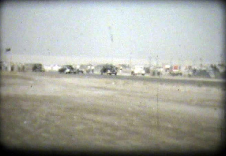 1953 Olds running the old San Gabriel River Drag Strip - off the line